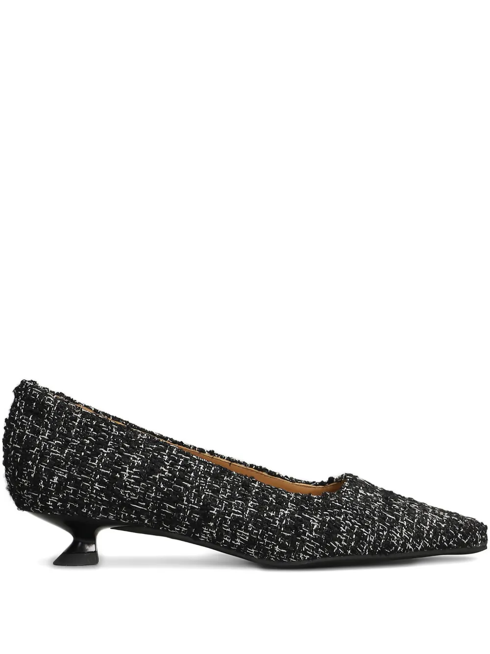 Pedro Miralles 30mm textured heel pumps | Black | Image 1