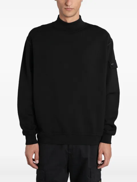 Stone Island high-neck logo patch sweatshirt