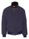 Brunello Cucinelli shearling-collar padded jacket - Blue