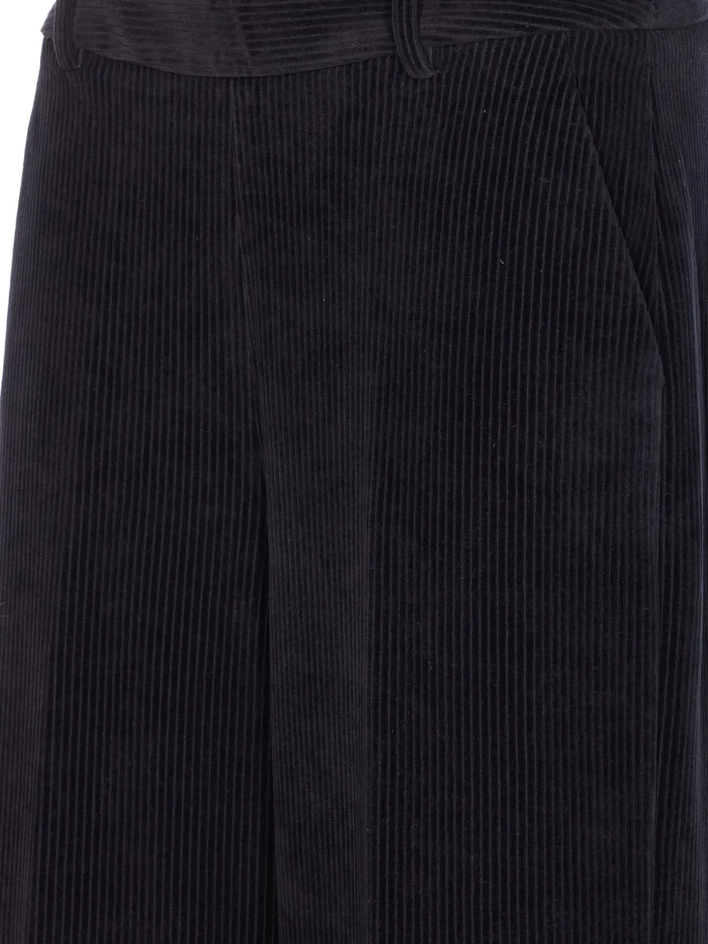 Circolo 1901 corduroy back-zip trousers Zwart