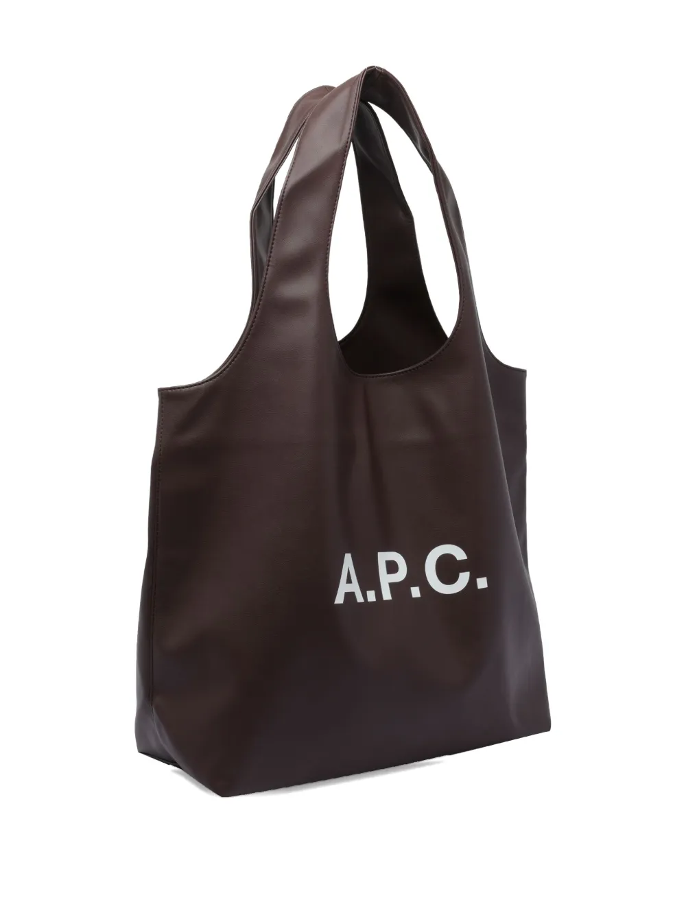 A.P.C. Shopper met logoprint Bruin