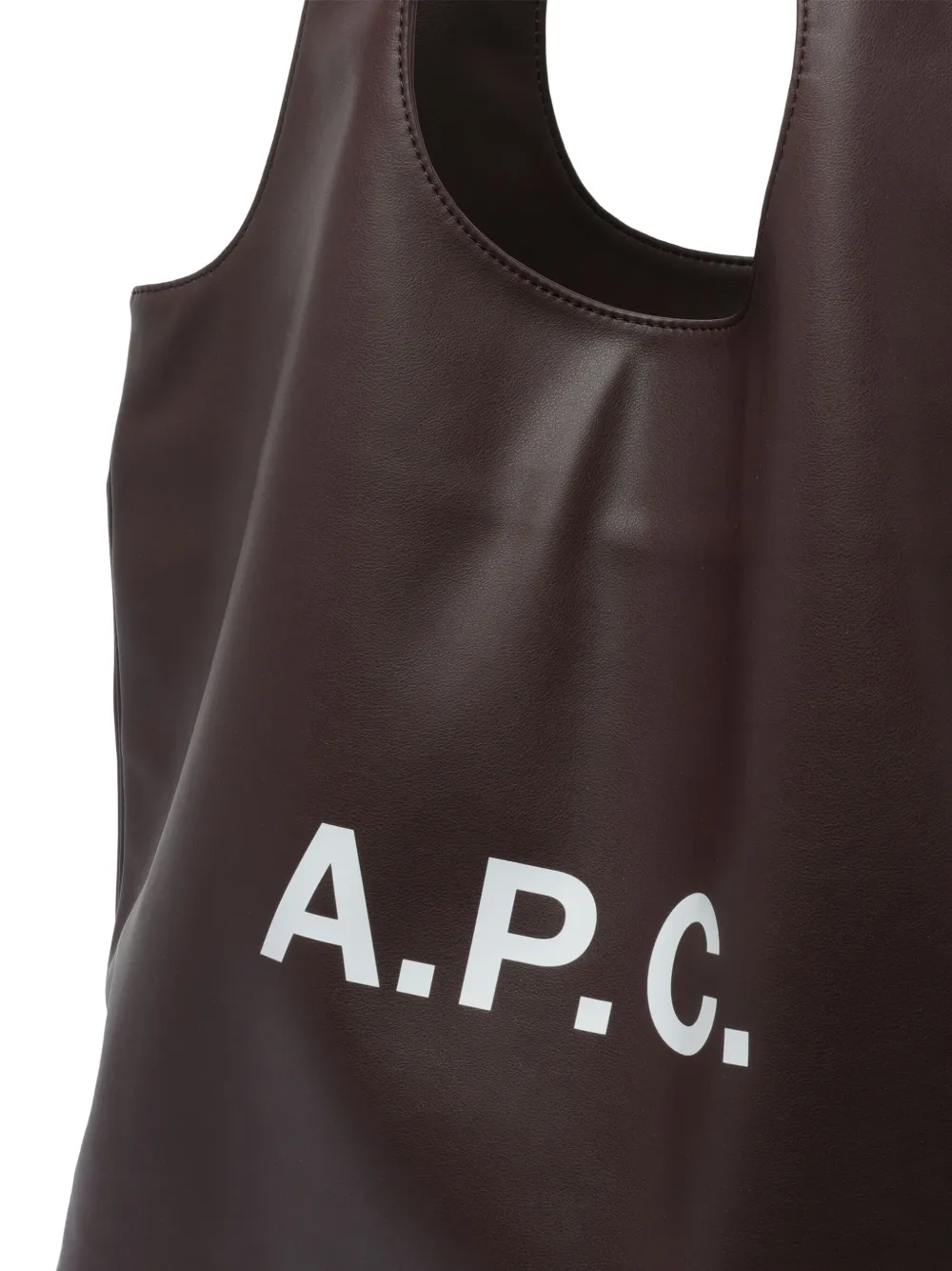 A.P.C. Shopper met logoprint Bruin