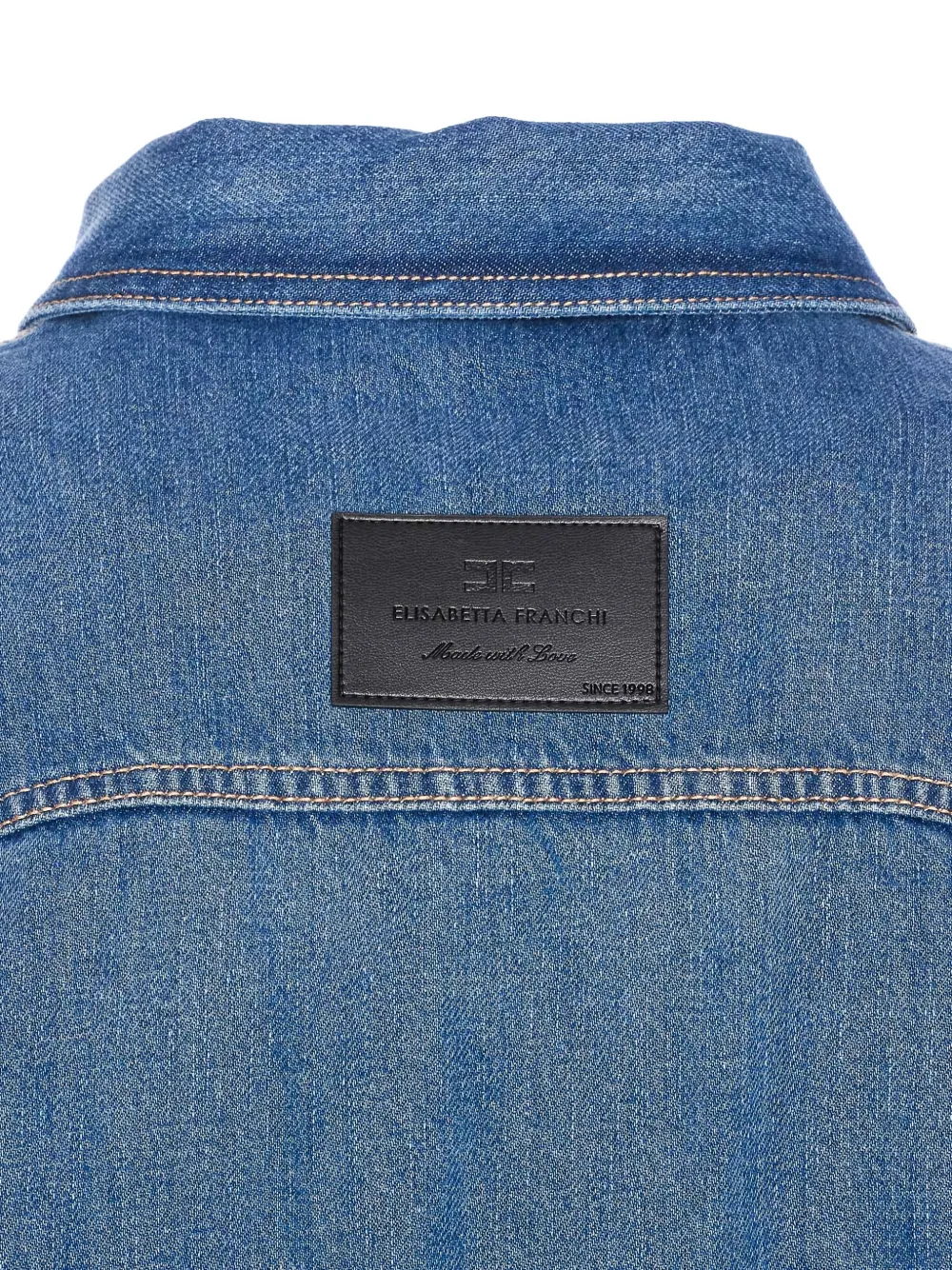 Elisabetta Franchi Denim jack Blauw