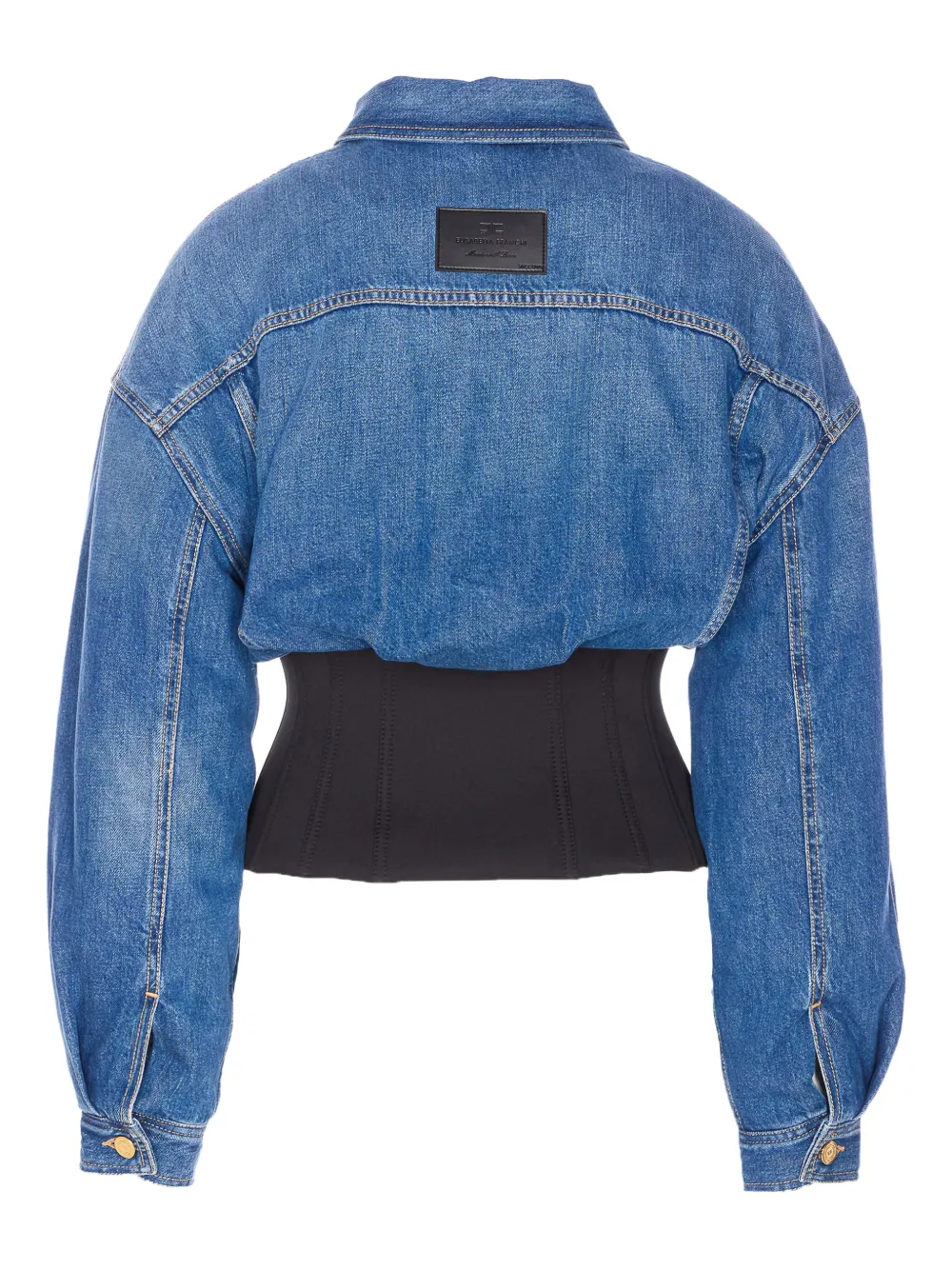 Elisabetta Franchi Denim jack Blauw