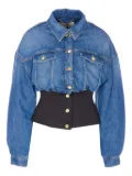 Elisabetta Franchi corset denim jacket - Blue