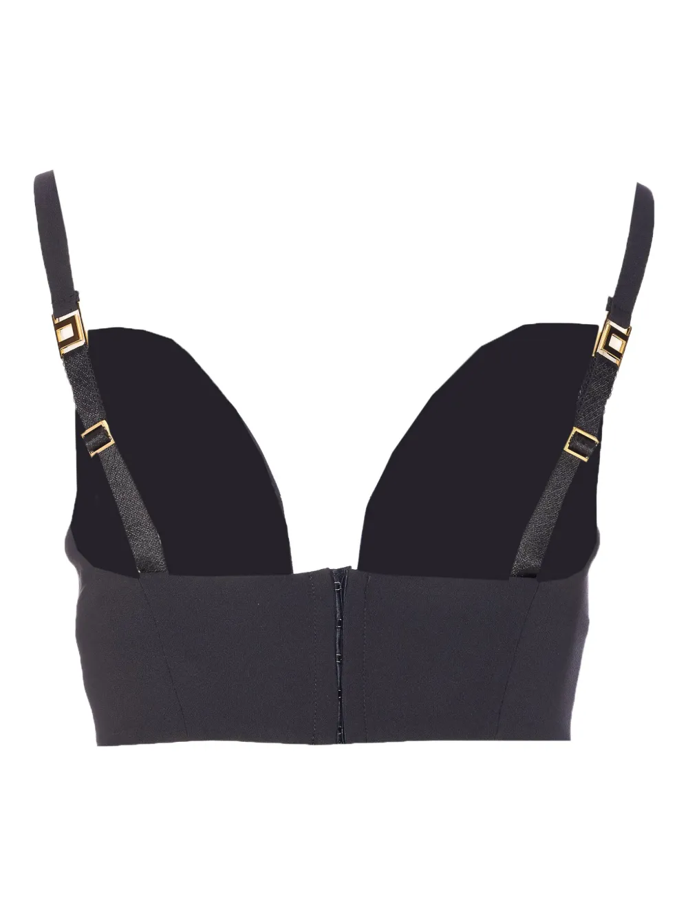 Elisabetta Franchi Top met V-hals en ketting Zwart