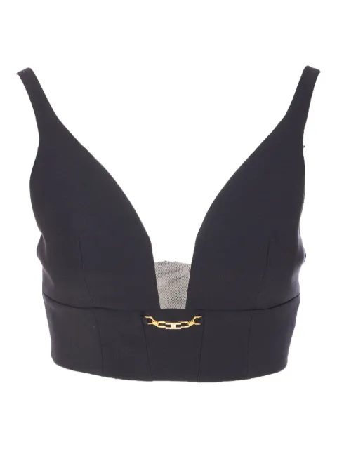 Elisabetta Franchi chain-embellished V-neck top