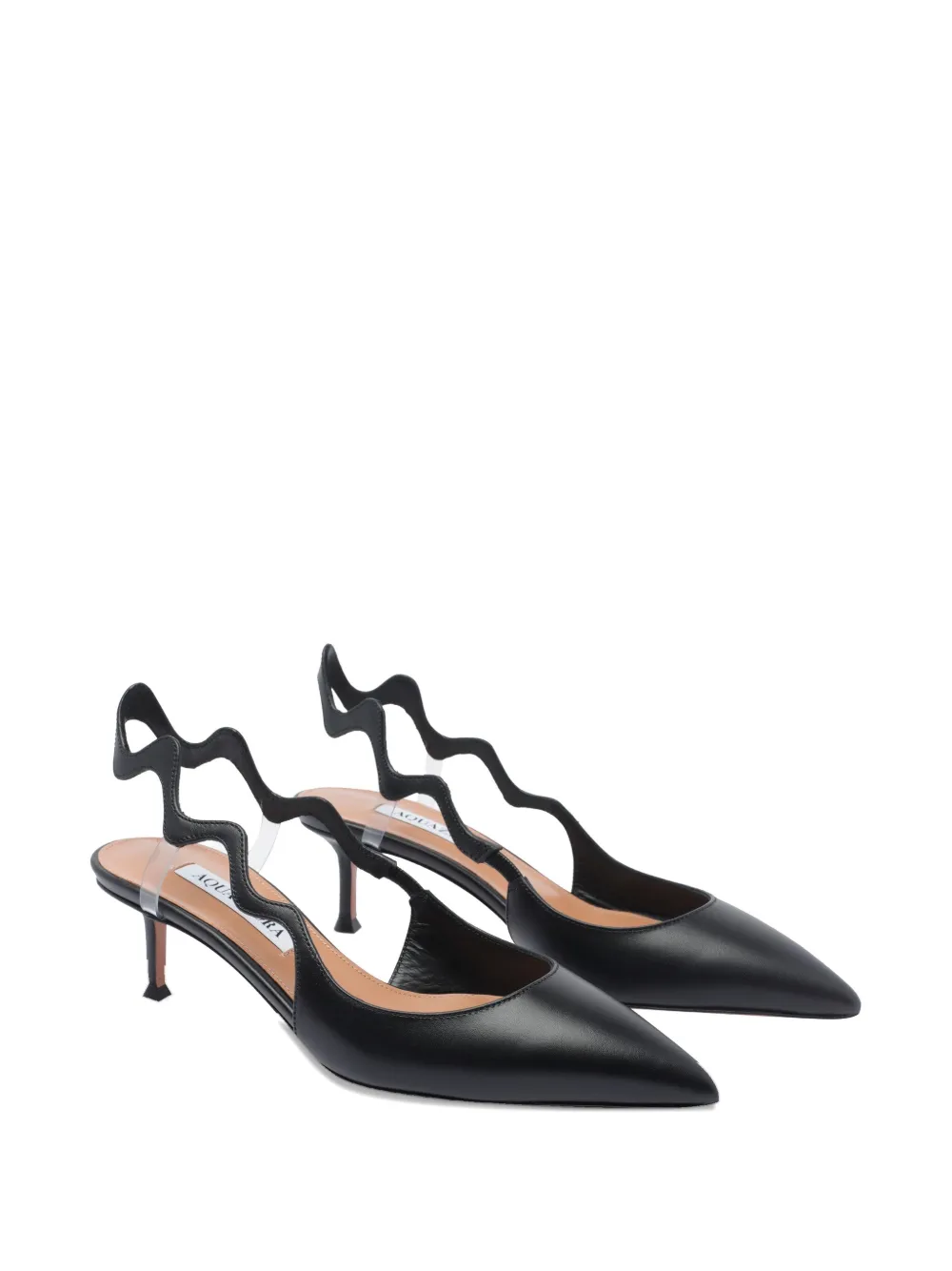 Aquazzura wave-detail slingback pumps Black