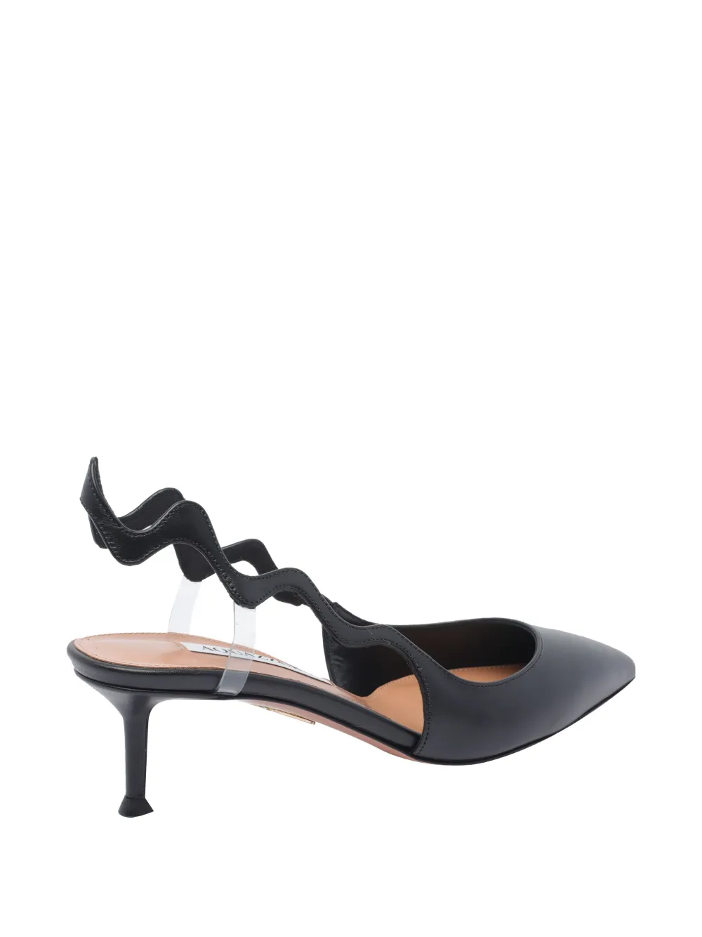Aquazzura wave-detail slingback pumps Black