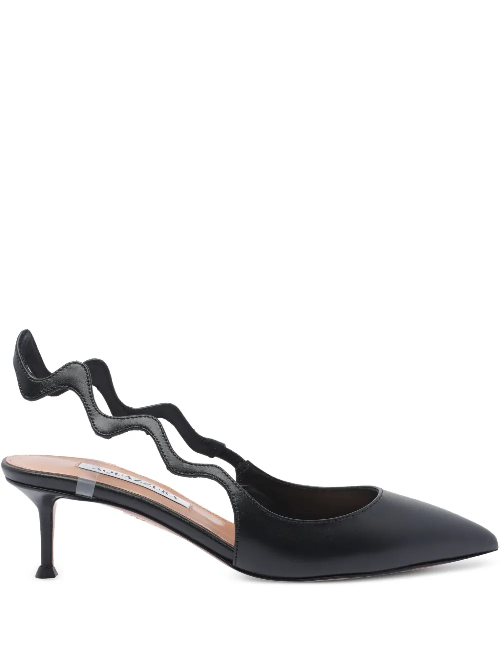 Aquazzura wave-detail slingback pumps Black