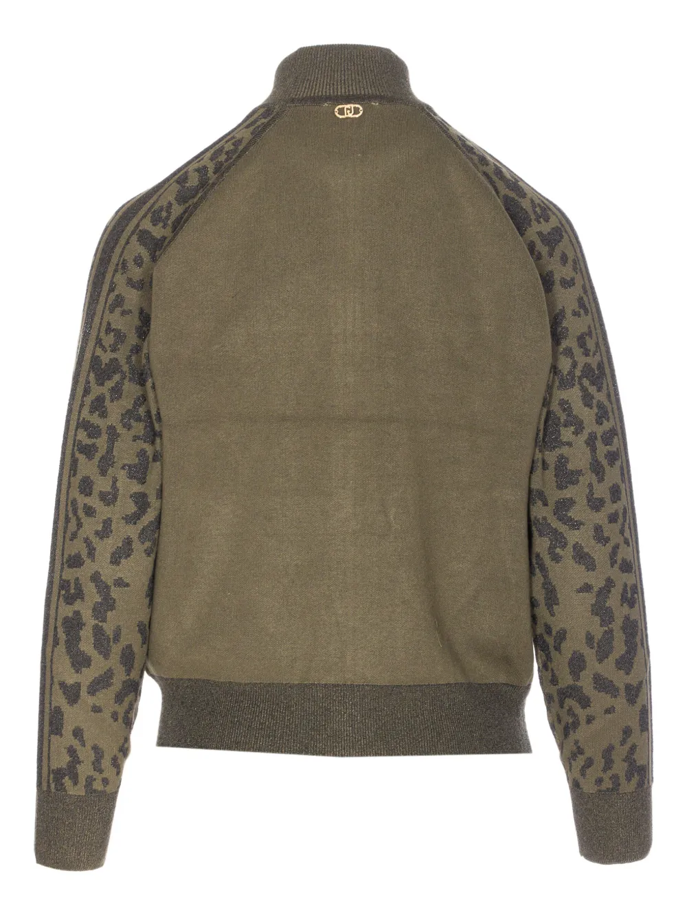 Liu •jo Leopard-print Zipped-front Sweatshirt In Multi