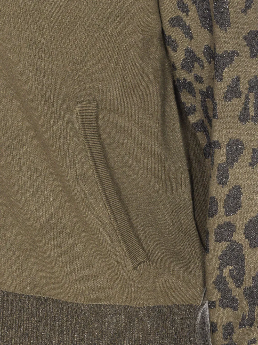 Liu •jo Leopard-print Zipped-front Sweatshirt In Multi