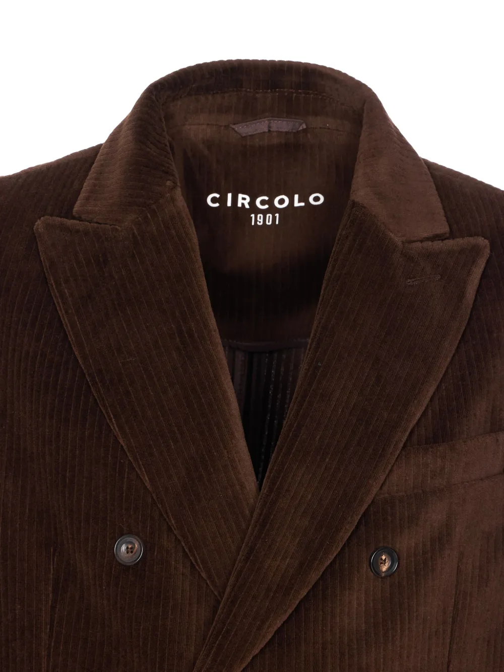Circolo 1901 corduroy double-breasted blazer Bruin