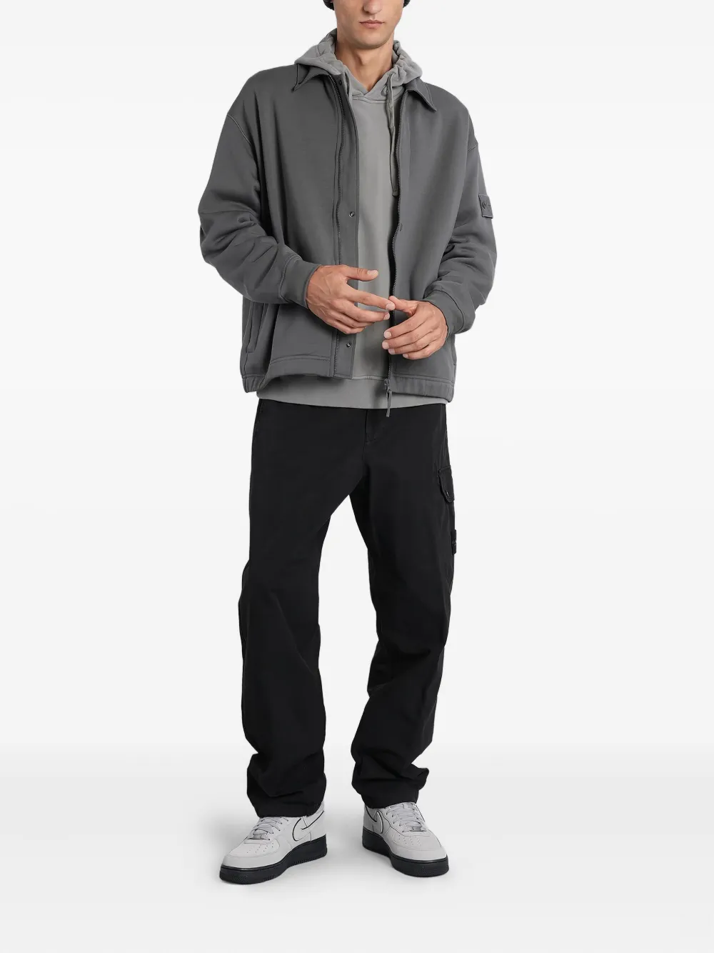Stone Island zip badge knitwear | Bomber Jackets | Image 2