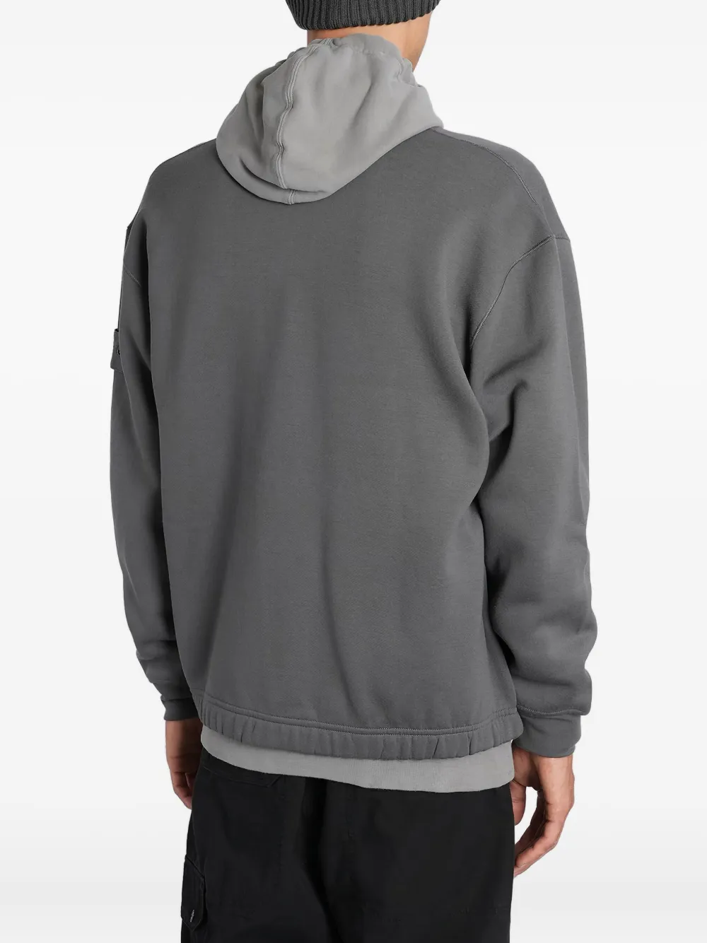 Stone Island Trui met rits en patch Grijs