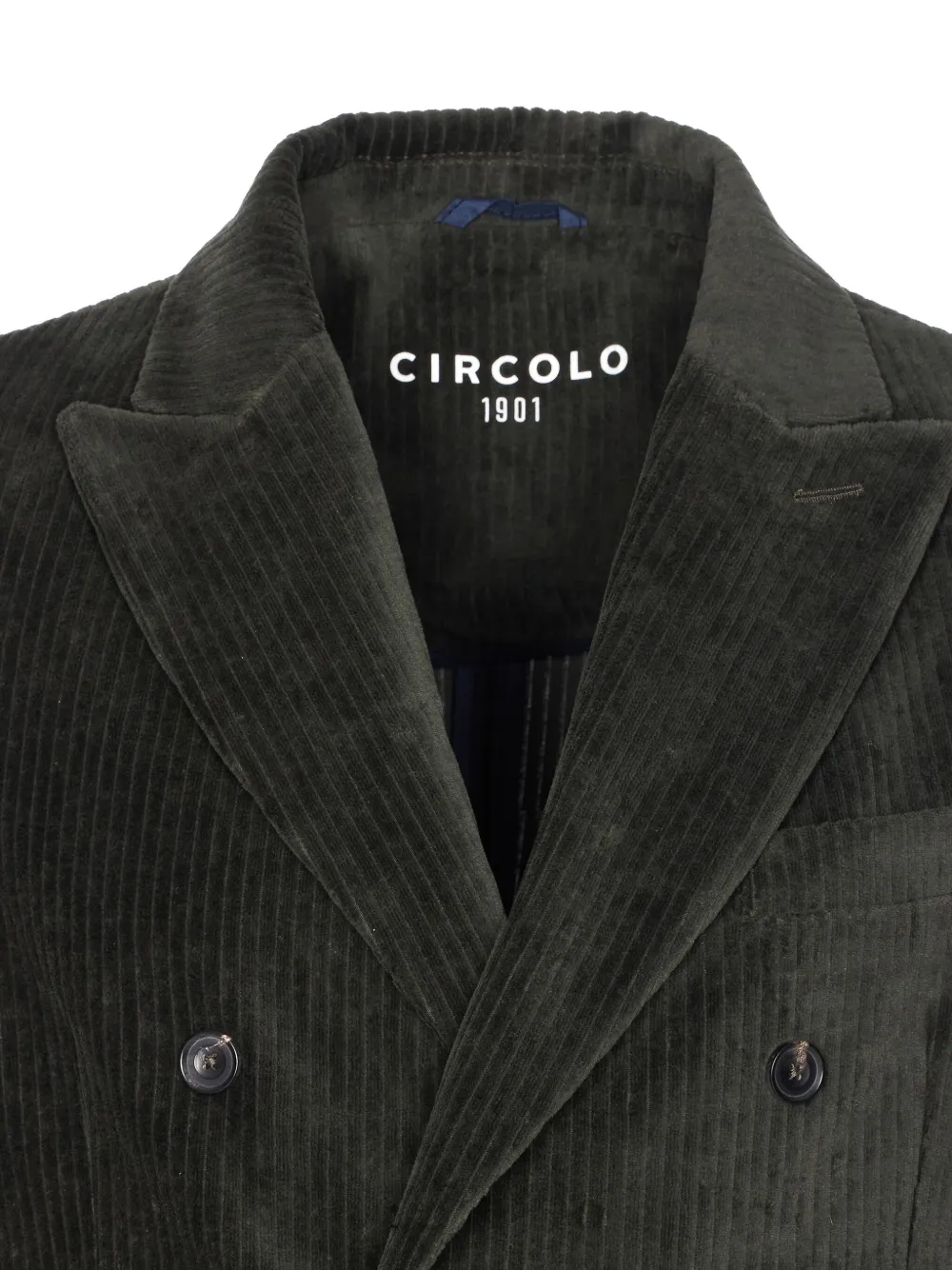 Circolo 1901 Suede Jacket With Button Detailing And Pockets In Green