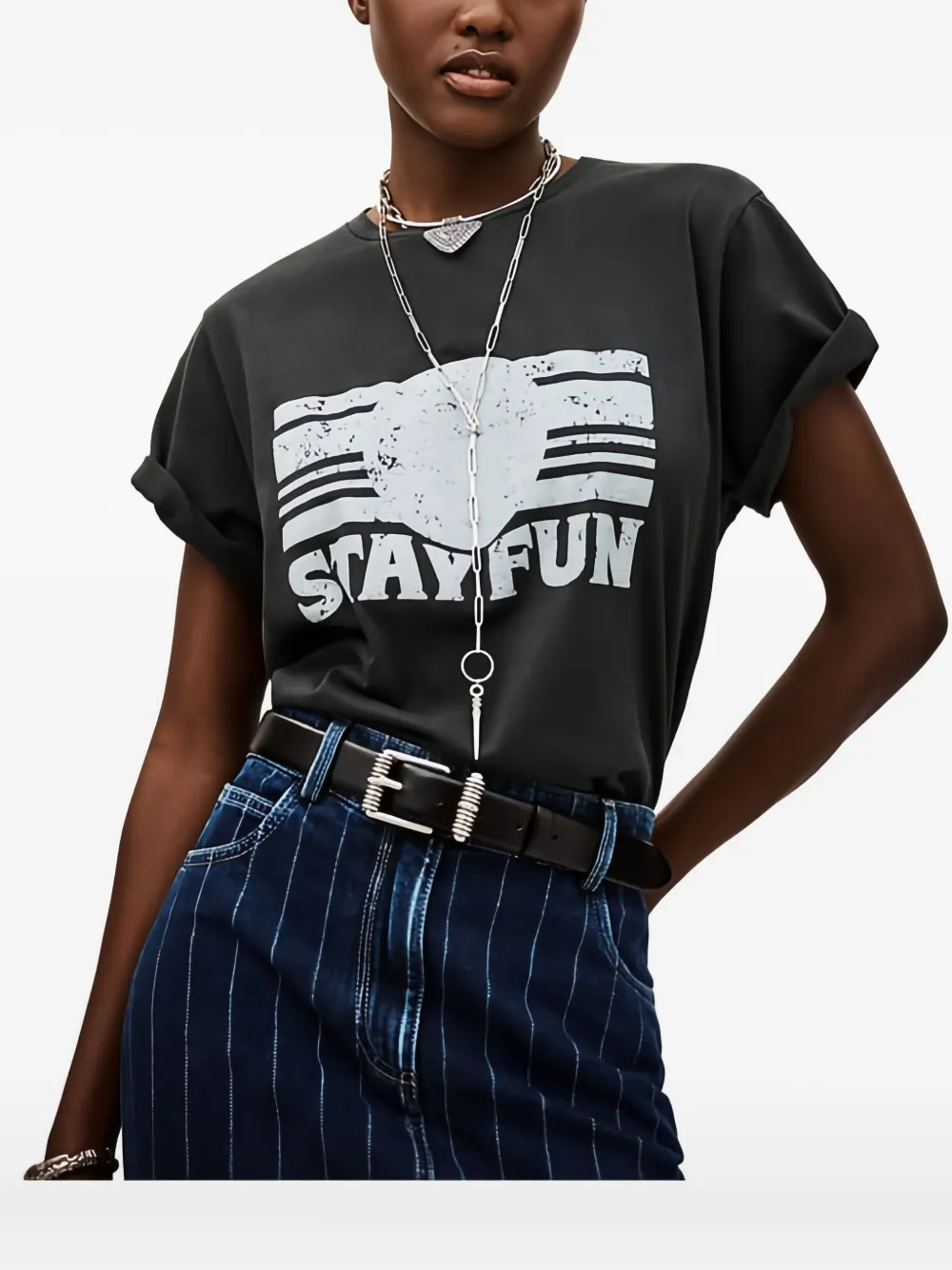 Ba&sh Reese Graphic T-shirt In Black