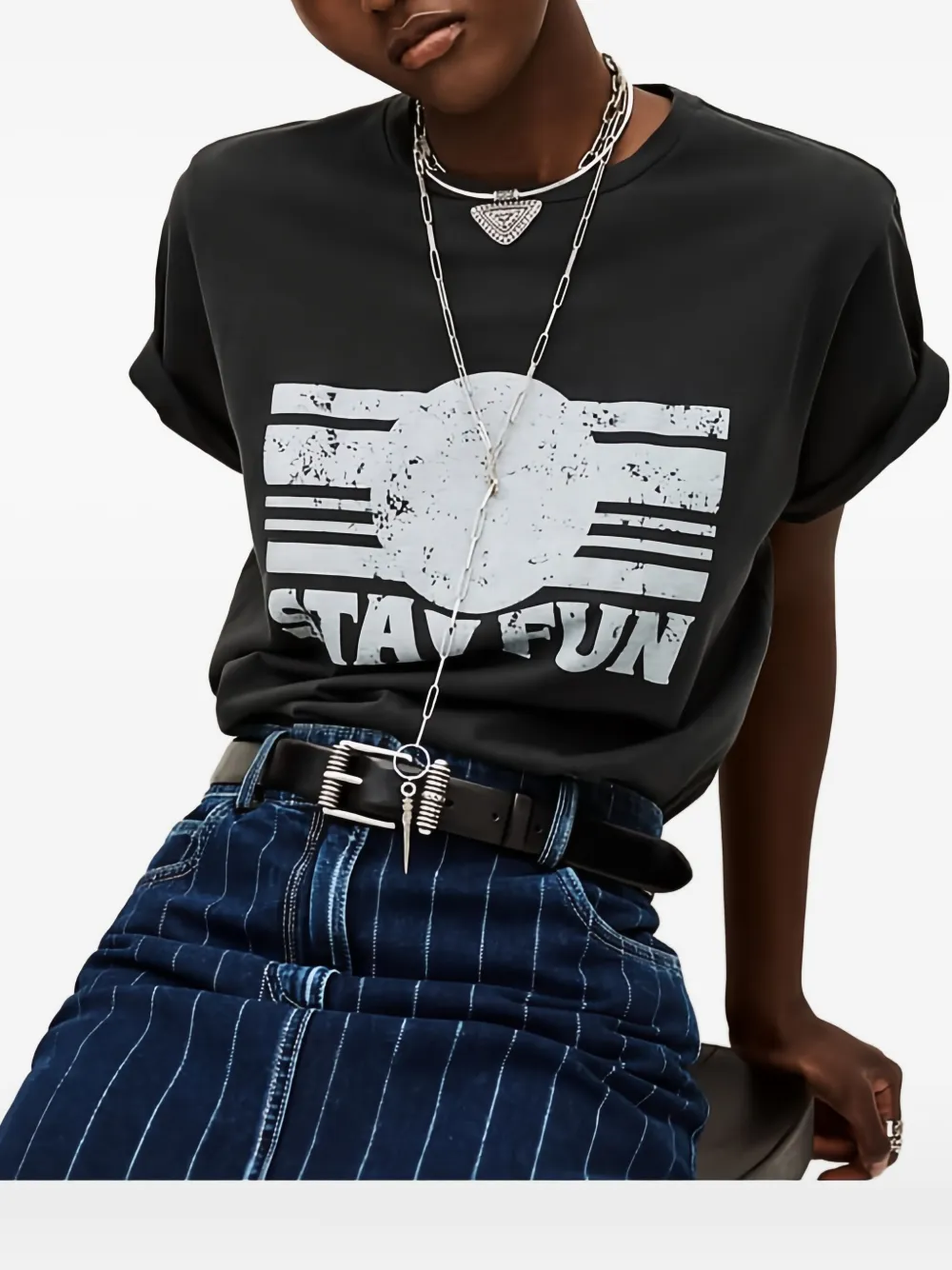 Ba&sh Reese Graphic T-shirt In Black