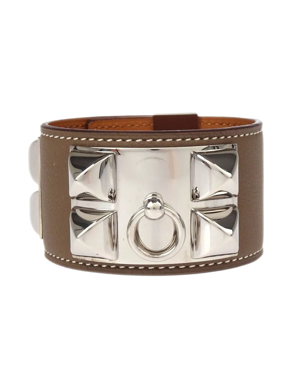 Hermès Pre-Owned 2015 Swift Collier De Chien bangle | Grey | Image 1