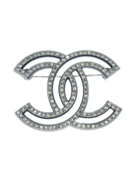 CHANEL Pre-Owned broche con logo CC 2014