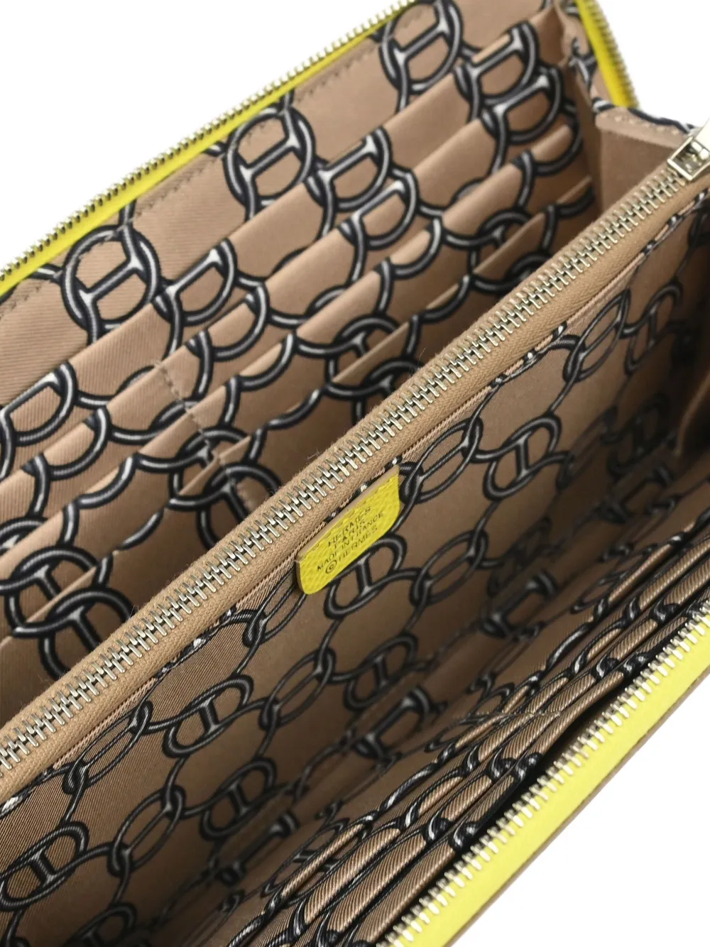 Pre-owned Hermes 2014 Azap Long Wallet In Yellow