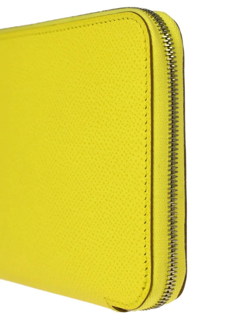 Pre-owned Hermes 2014 Azap Long Wallet In Yellow