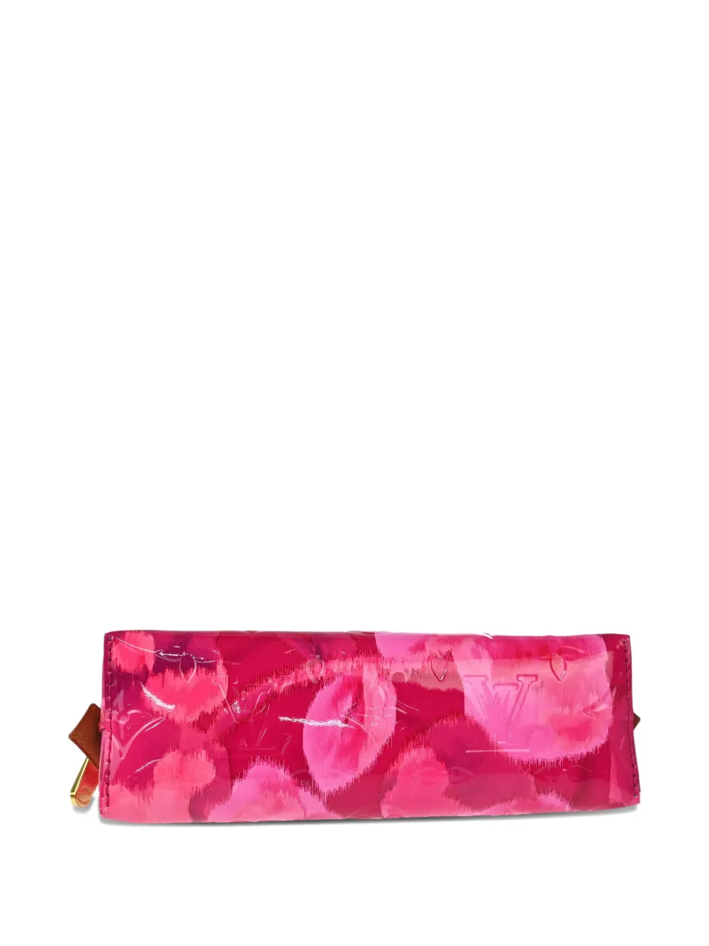 LOUIS VUITTON Pre-owned 2013 Monogram Vernis Ikat Flower Make Up Bag In Pink