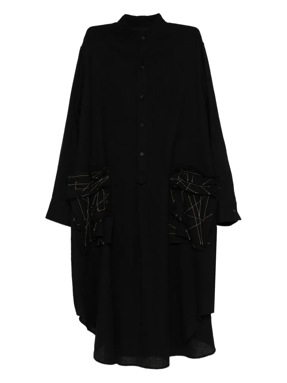 Yohji Yamamoto A-embroidered dress | Black | Image 1