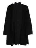 Yohji Yamamoto wool stole detail blouse - Black
