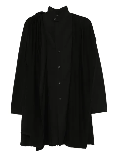 Yohji Yamamoto wool stole detail blouse