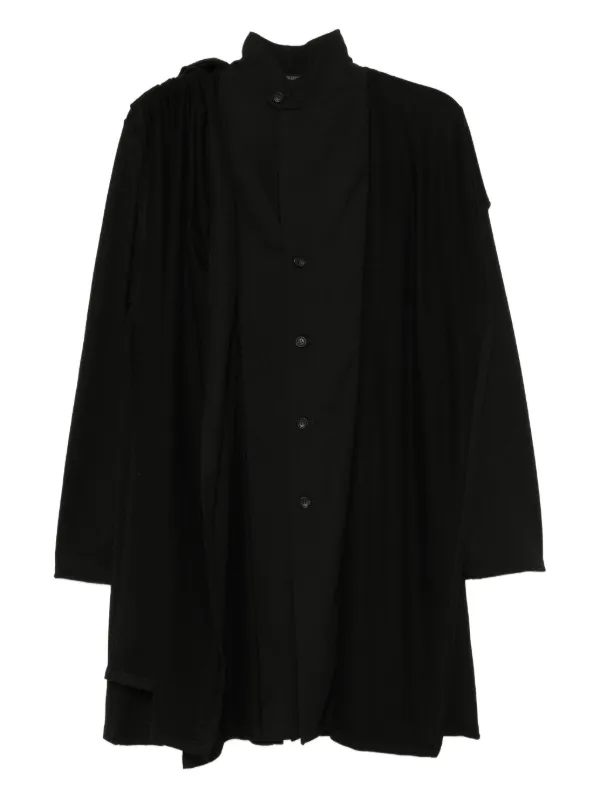 トップス Yohji Yamamoto +Noir Stole Blouse Cotton Yohji Yamamoto Wool Stole Detail Blouse | Black | FARFETCH BE