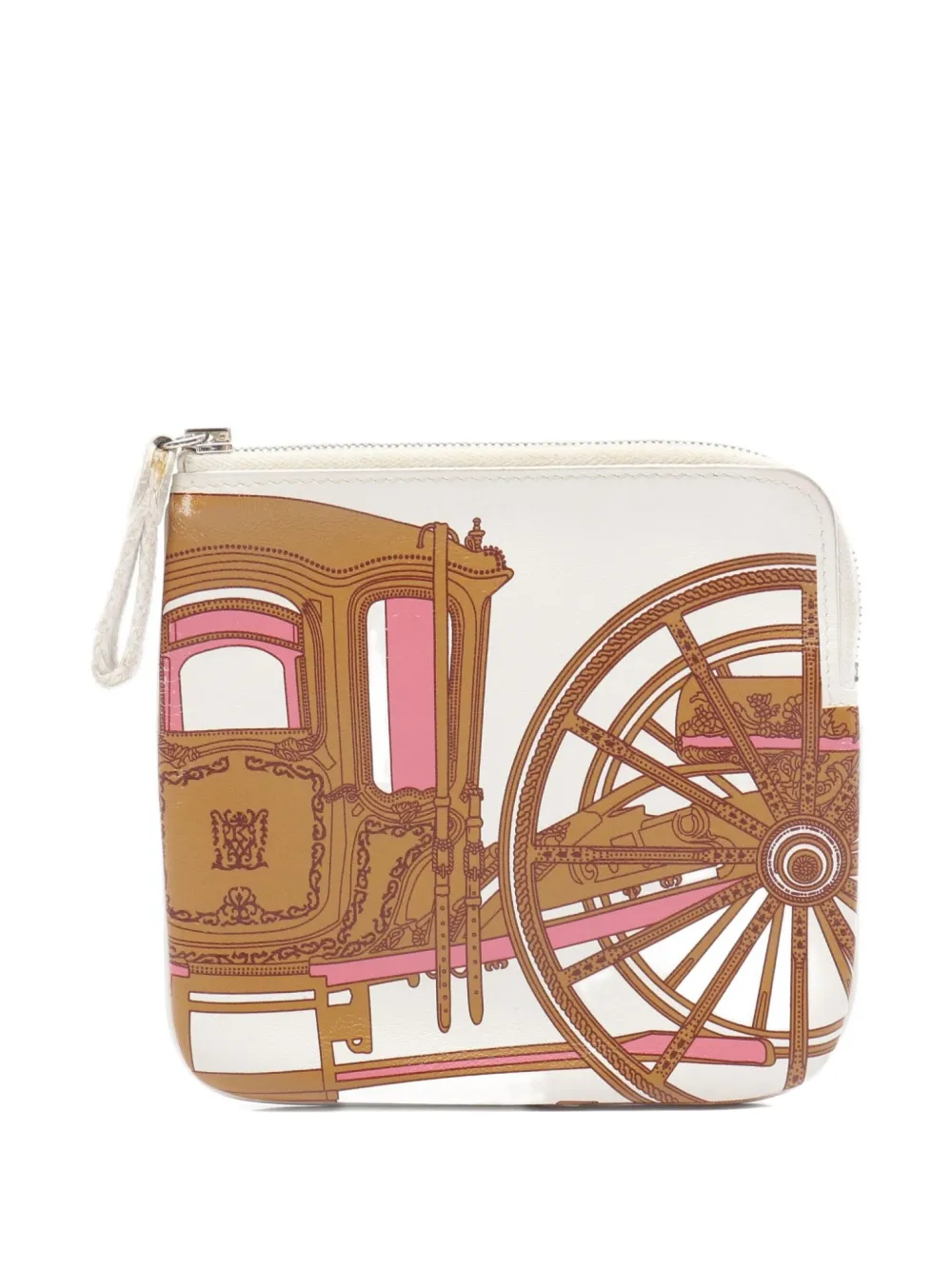 Pre-owned Hermes 2019 Balade En Berline Zip Wallet In Neutral