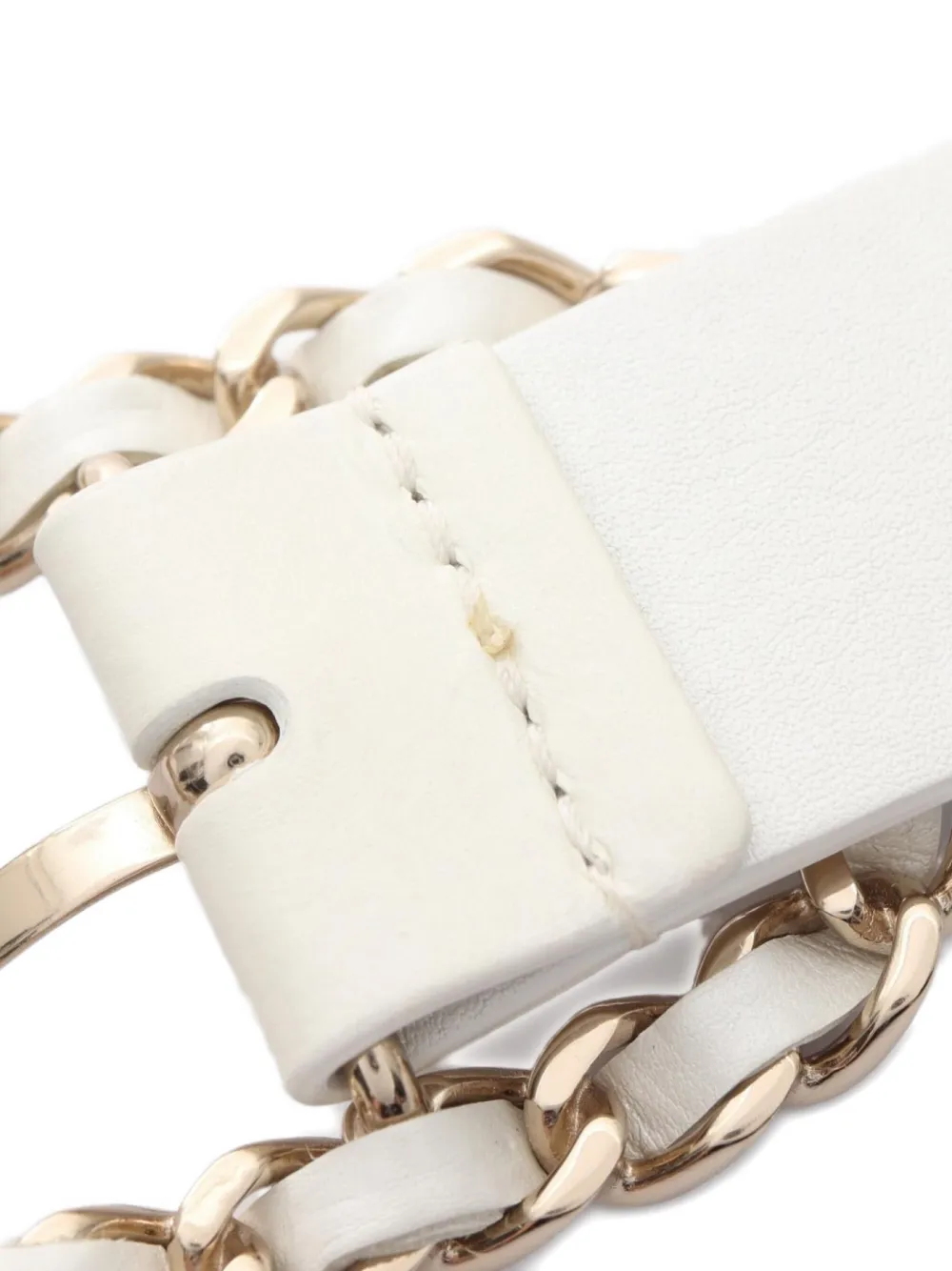 CHANEL Pre-Owned 1986-1988 pearl-embellished leather belt | Image 2