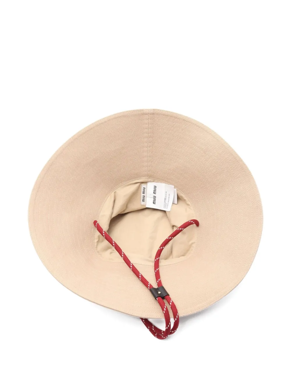 Pre-owned Miu Miu 2010s Logo-embroidered Denim Hat In Neutral