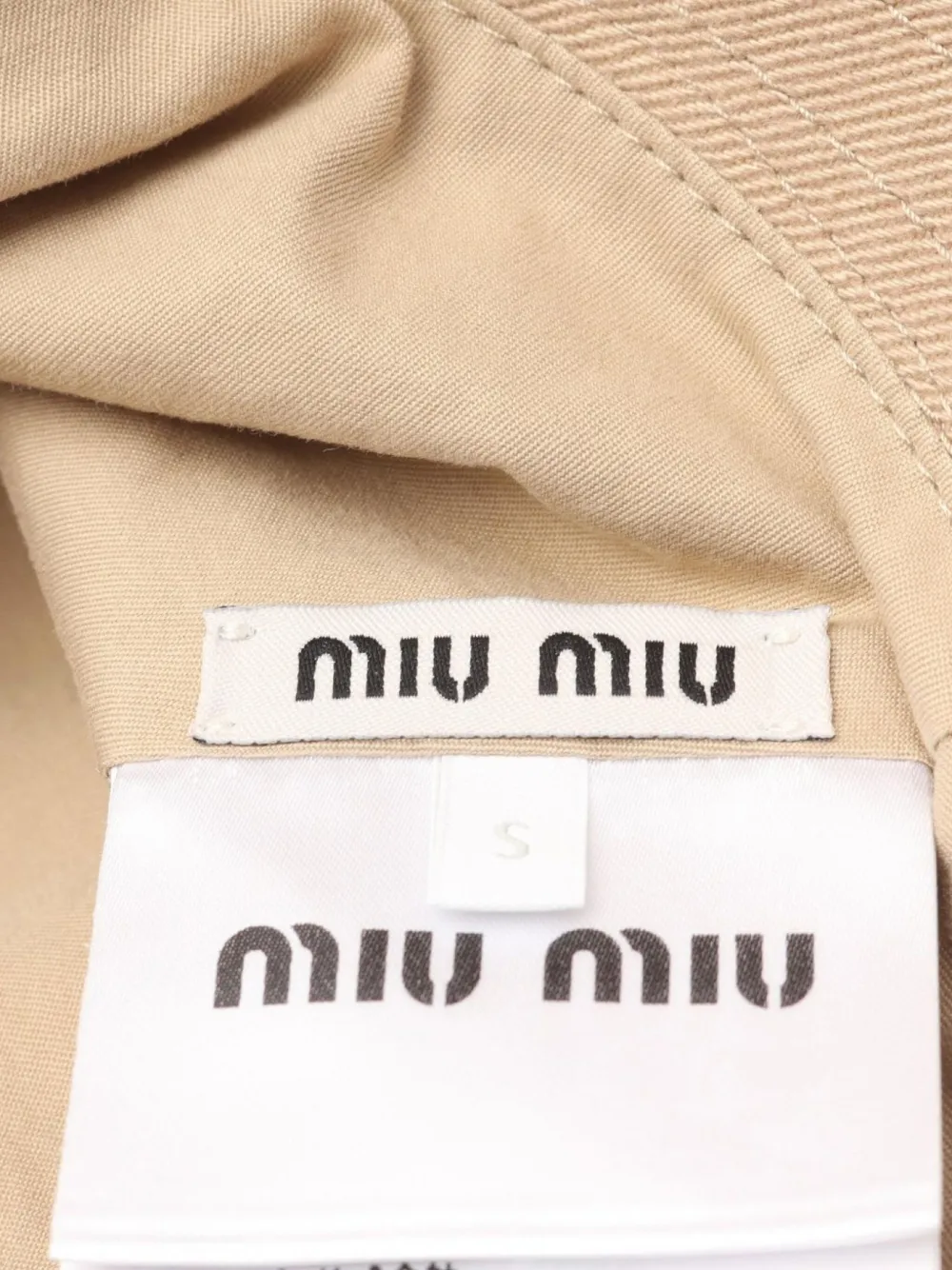 Pre-owned Miu Miu 2010s Logo-embroidered Denim Hat In Neutral