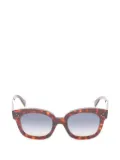 Celine Pre-Owned 2010s tortoiseshell-effect rectangle sunglasses - Brown