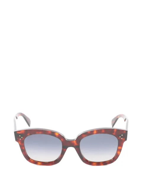 Céline Pre-Owned 2010s tortoiseshell-effect rectangle sunglasses