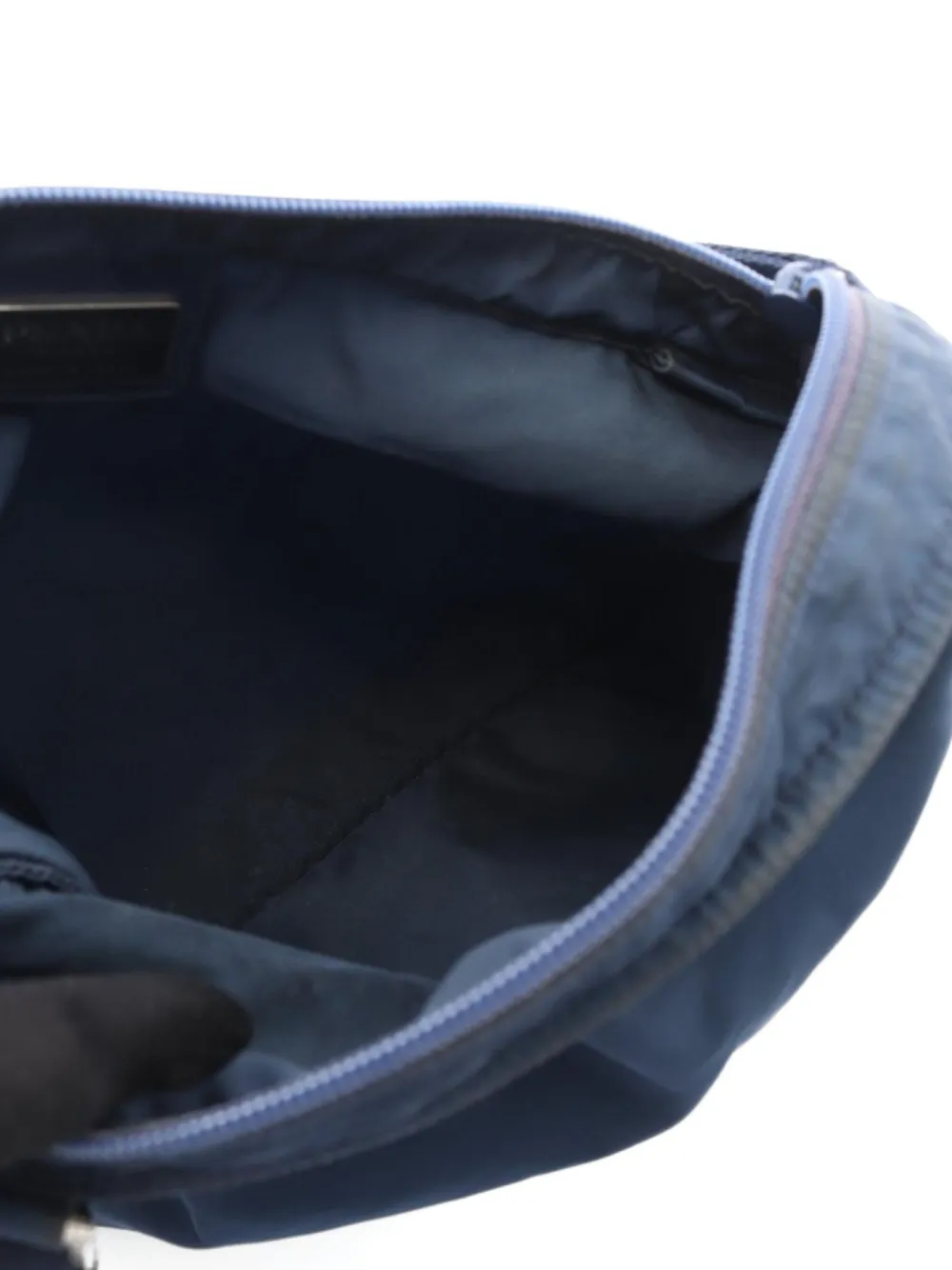 Pre-owned Prada 2000s Triangle-logo Shoulder Bag In Blue