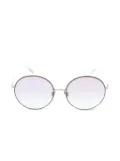 Christian Dior Pre-Owned 2010s beaded-frame round sunglasses - Gold