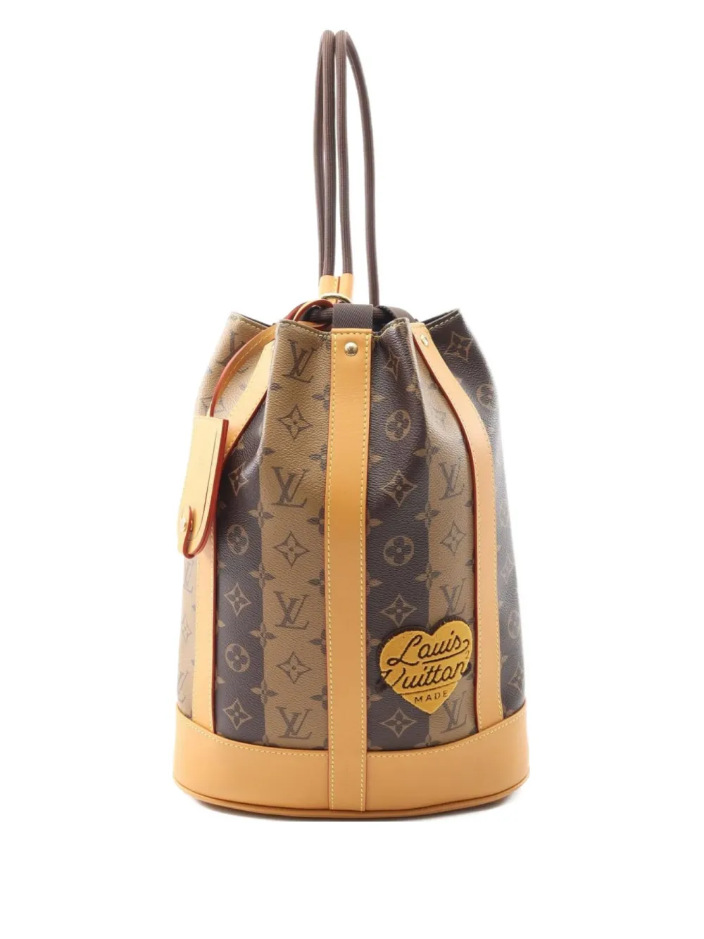 Louis Vuitton Pre-Owned x NIGO Randonne 2021 Monogram-stripe shoulder bag | Brown | Image 1