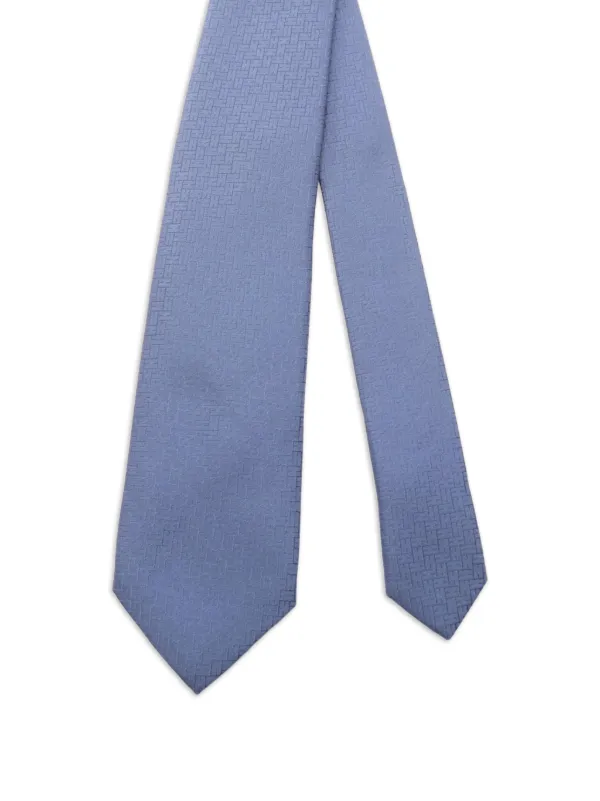 HERMES-PARIS Hパターン シルクネクタイ Hermès Pre-Owned 2020s Hパターン シルクネクタイ | ブルー