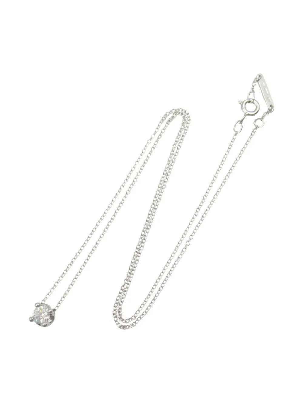 Bvlgari Pre-Owned 2010s 18K white gold Corona diamond necklace | Grey | Image 1