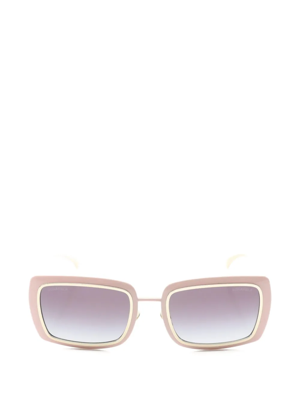 CHANEL Pre-Owned 1986-1988 rectangle-frame sunglasses - Oro