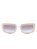 CHANEL Pre-Owned 1986-1988 rectangle-frame sunglasses - Gold