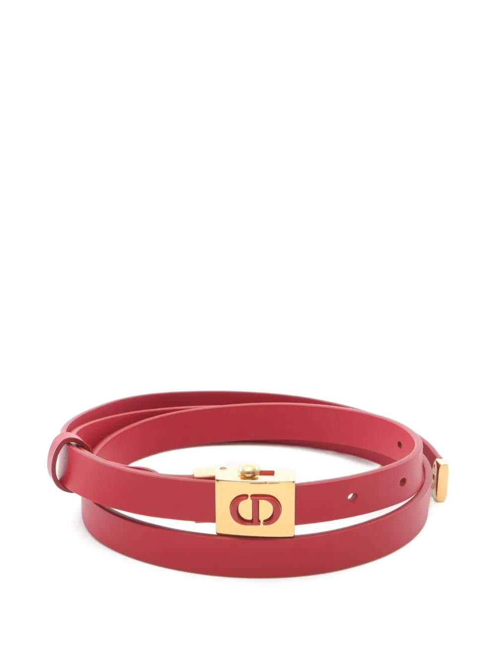 Christian Dior Pre-Owned 2010s レザーベルト - レッド Christian Dior Pre-Owned 2010s レザーベルト - レッド