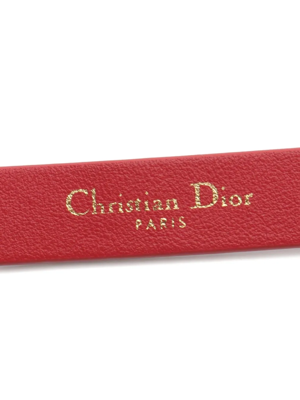 Pre-owned Dior 2010s Cd-logo Leather Belt In Red