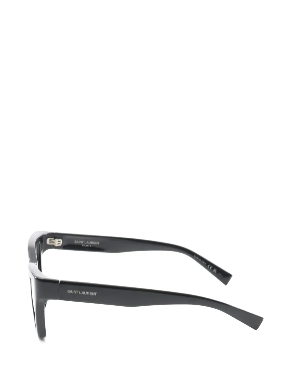 Pre-owned Saint Laurent 2010s Rectangle-frame Glasses In Black