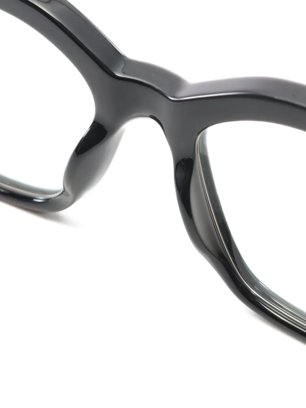 Pre-owned Saint Laurent 2010s Rectangle-frame Glasses In Black