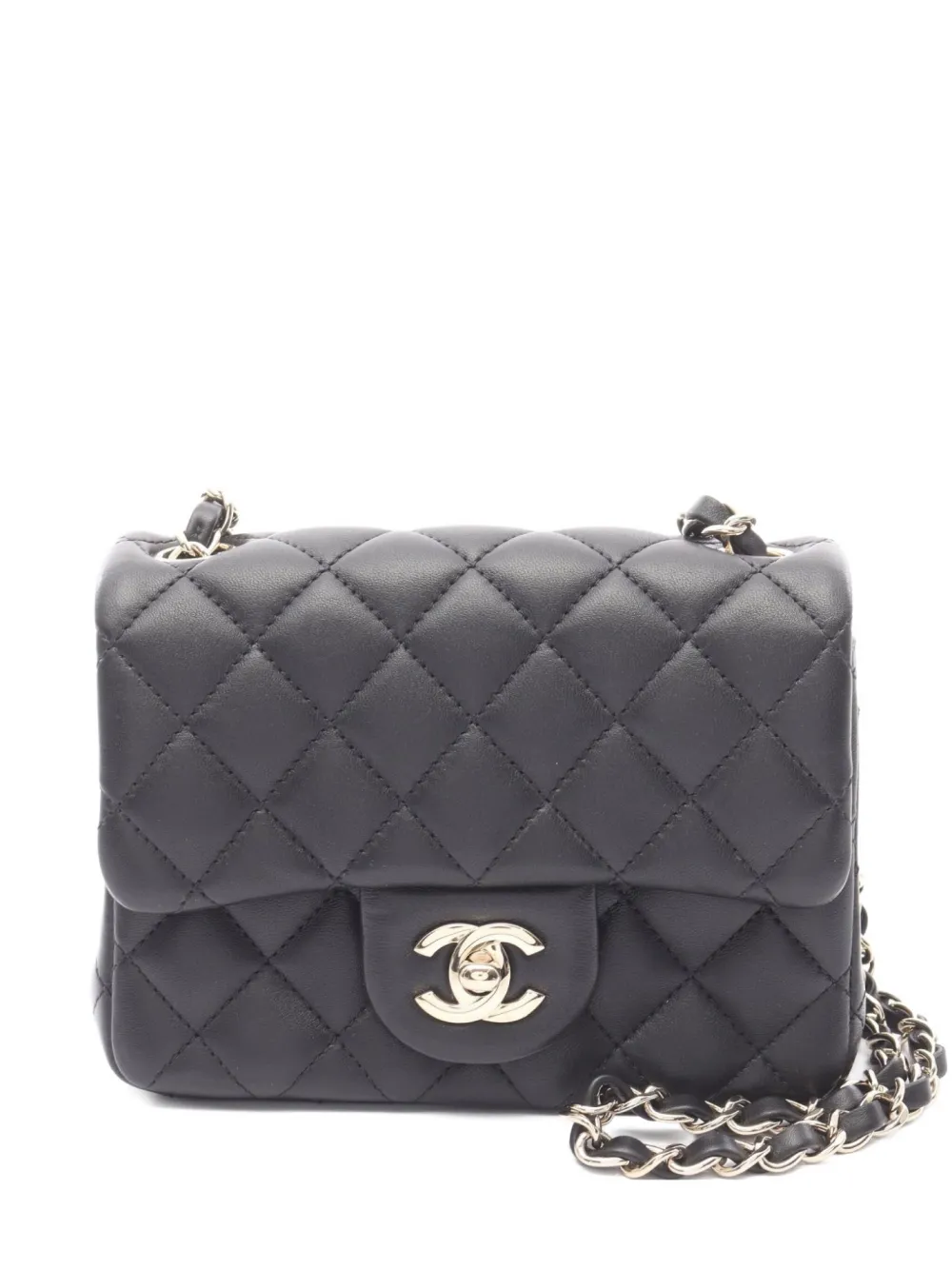 CHANEL Pre-Owned 2021 クラシック フラップ ショルダーバッグ ミニ - ブラック CHANEL Pre-Owned 2021 クラシック フラップ ショルダーバッグ ミニ - ブラック