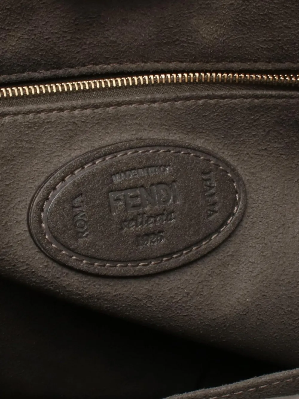Pre-owned Fendi 2010s Ff-plaque Two-way Handbag In Neutral